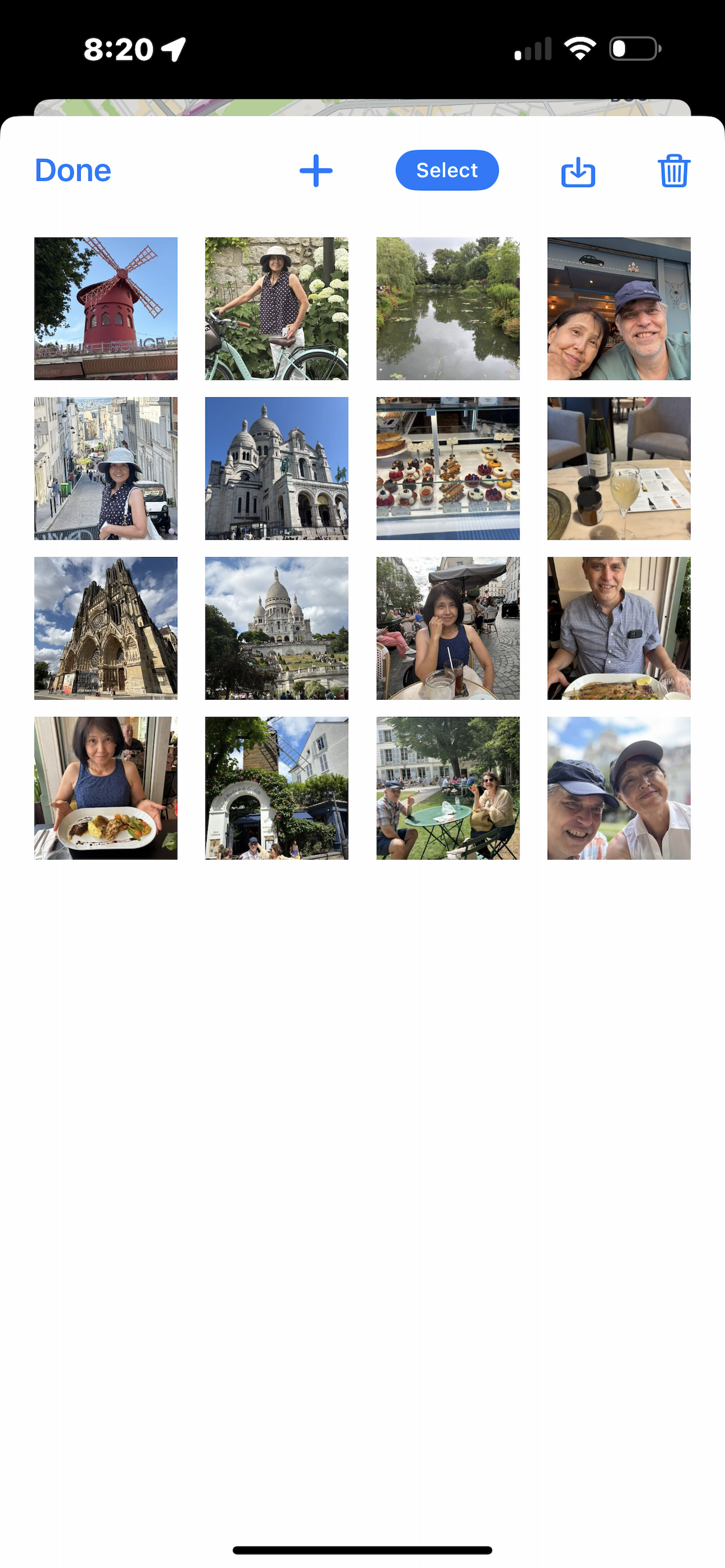 Travel Sage screenshot showing photo album